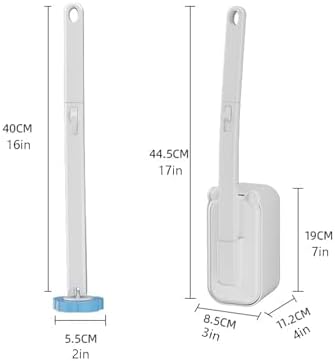 JUDEWY Disposable Toilet Brush Set 18-Refill Holder with Holder White