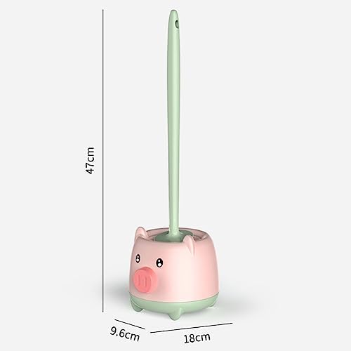 Compact Toilet Bowl Cleaning Brush Set for Home Use