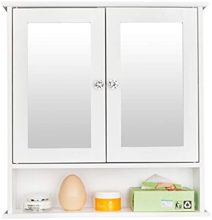 Guangshuohui bathroom medicine cabinet wall mount shelf with mirror and storage