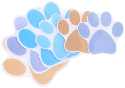 Ciieeo Adorable Cartoon Dog Footprint Bath Sticker Set