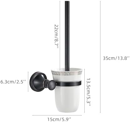 Black Oil Rubble Bronze Bathroom Toilet Brush Set