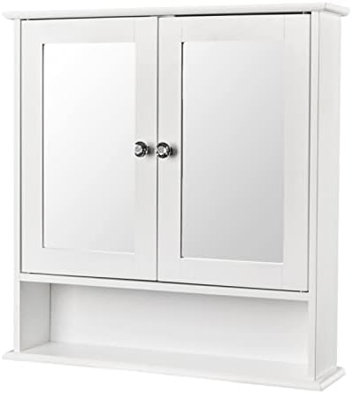 Guangshuohui bathroom medicine cabinet wall mount shelf with mirror and storage
