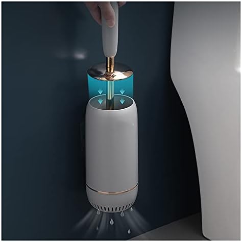 Wall-Mounted Toilet Brush with Gold Finish