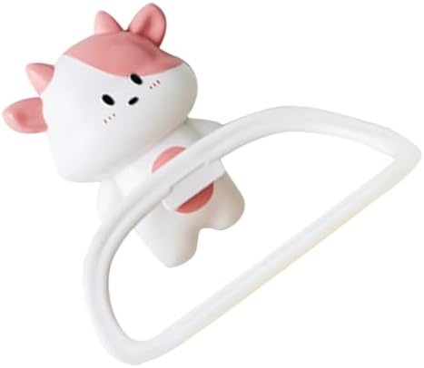 Cartoon Cow Wall Mounted Towel Rack No Drill Suction Cup Holder