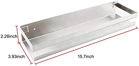 Stainless Steel Shower Caddy with Guard Rail 157 Inch Silver