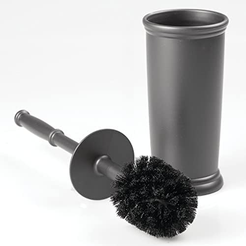 mDesign Toilet Bowl Brush with Modern Holder 1