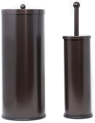 Stainless Steel Toilet Paper Canister Set Bronze
