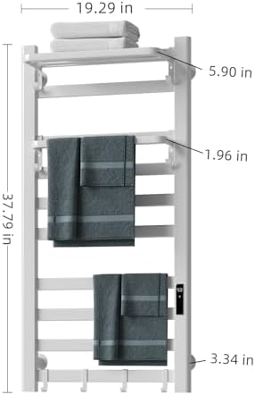Electric Towel Warmer with Timer and Top Shelf