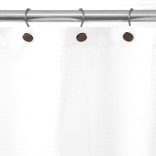 Elegantly Modern Bronze Shower Curtain Hangers for Rust-Free Showers
