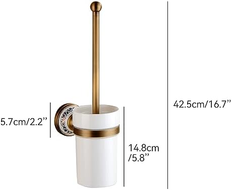 Toilet Brush with Holder - antique bronze