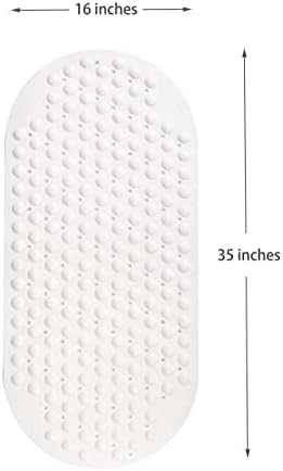 Mantto Non-Slip TPE Bathtub Mat 35x16 White