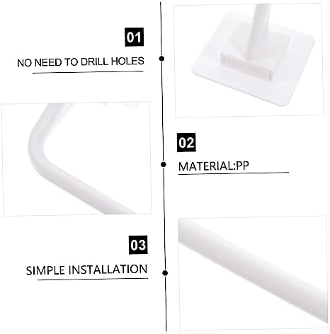 Zerodeko Adhesive Towel Holder - No Drilling Required Space-Saving for Bathroom Kitchen