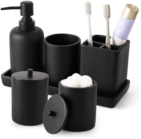 XLHOMO Black bathroom set