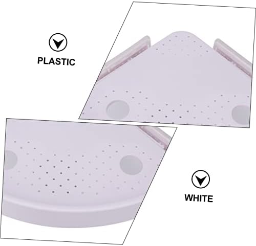 Zerodeko White Triangle Shower Shelf Sturdy Corner Storage Rack