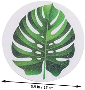 Ciieeo Leaf Pattern Bathtub Stickers Non-Slip Decor