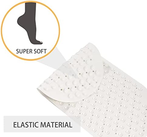 Mantto Non-Slip TPE Bathtub Mat 35x16 White
