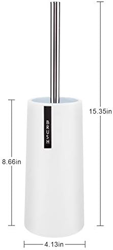 Gsycle Toilet Brush and Holder Set Stainless Steel Long Handle