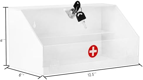 CiaoHER Wall Mount Acrylic Medicine Lock Box Yourutions in Just One Click