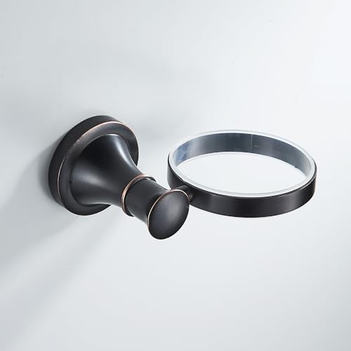 Black Oil Rubble Bronze Bathroom Toilet Brush Set