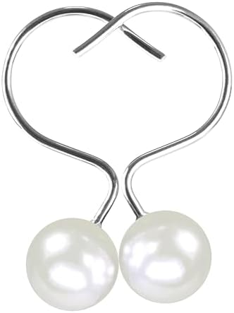 Intimate Pearl-Enhanced White Shower Curtain Hangers