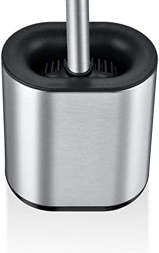 Modern Deluxe Freestanding Toilet Brush with Stainless Steel Holder
