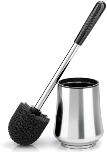 Stainless Steel Modern Style Toilet Brush and Holder Set