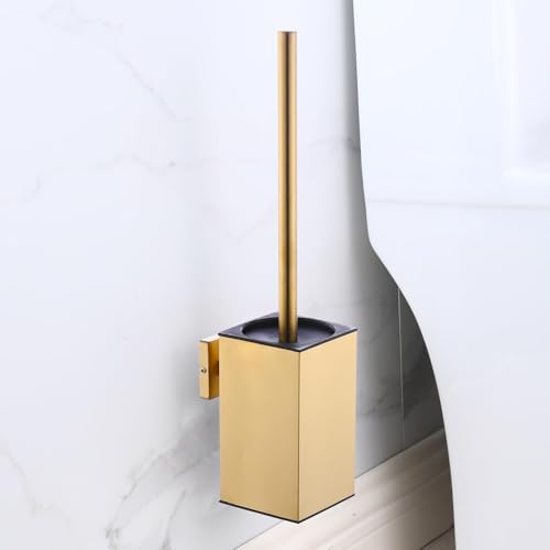 Stainless Steel Square Toilet Brush with Holder and Lid