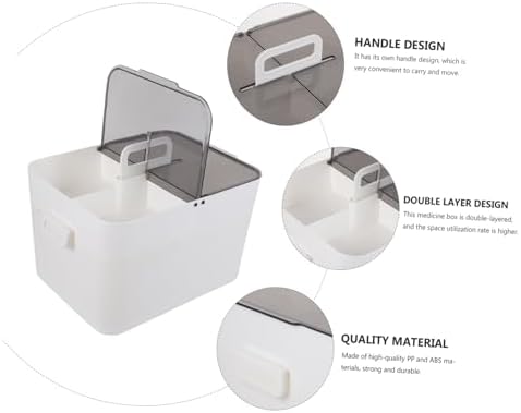 SAFIGLE Dual Medicine Organizer Box