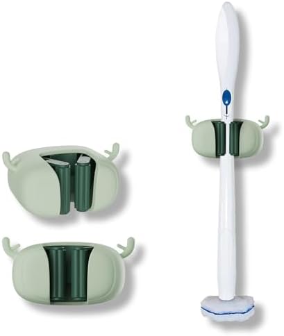 Toilet Brush Holder 2Pcs - Green Wall Mount Clorox Compatible