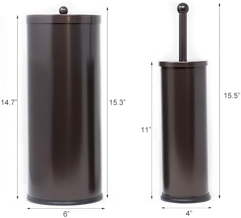 Stainless Steel Toilet Paper Canister Set Bronze