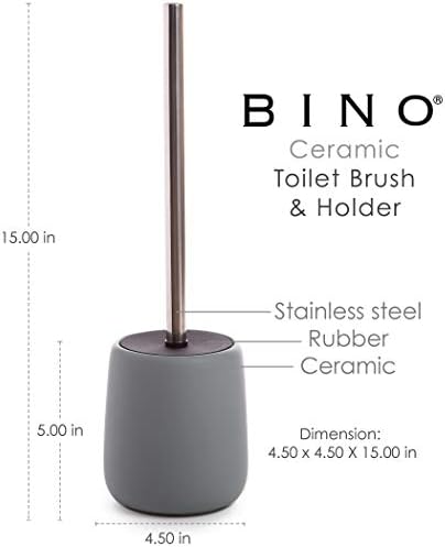 BINO Toilet Brush with Holder Light Grey