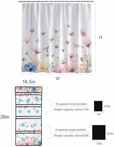 ZFUNCING Mesh Shower Organizer Set Waterproof Showers