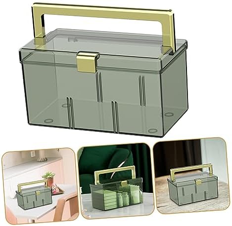 Portable Medicine Cabinet with Handle and Lid Storage Organizer