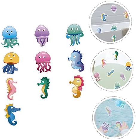 Ciieeo 10pcs Cartoon Bathtub Stickers for Bathroom Decoration