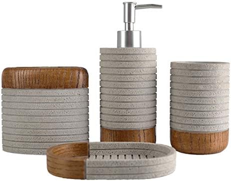 Hymmah Bathroom Accessory Set 4 Pcs Resin
