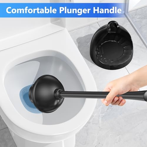 Toilet Plunger and Brush Set for Efficient 2-in-1 Cleaning