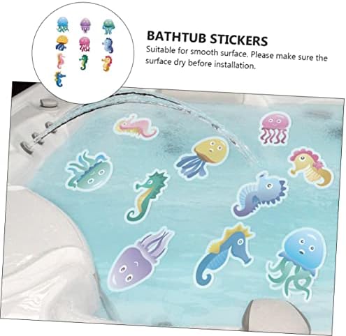 Ciieeo 10pcs Cartoon Bathtub Stickers for Bathroom Decoration