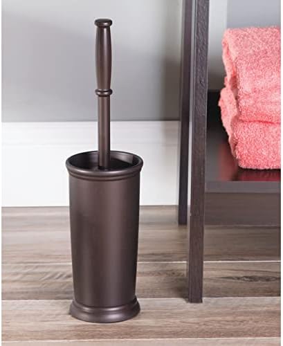 mDesign Toilet Bowl Brush and Holder - Bronze