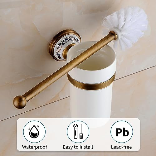 Toilet Brush with Holder - antique bronze