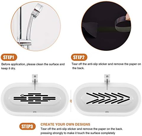 Non-Slip Bathtub Stickers 24 PCS Safety bathroom tubs Showers Adhesive Decals Scraper