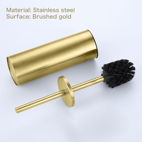 Sturdy Gold Toilet Brush Set