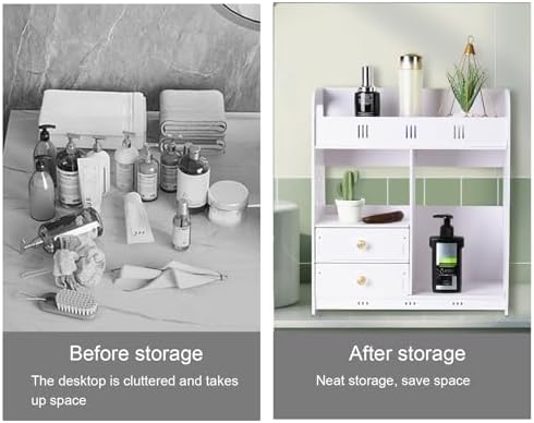 Bathroom Medicine Cabinet with 2 Doors and Adjustable Shelf