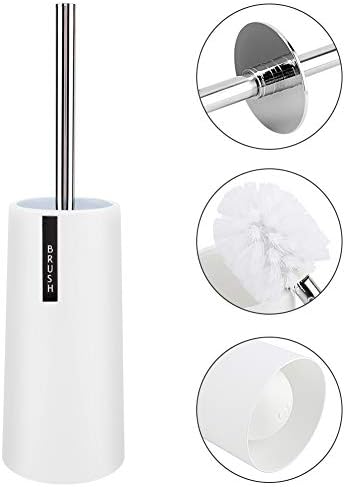 Gsycle Toilet Brush and Holder Set Stainless Steel Long Handle