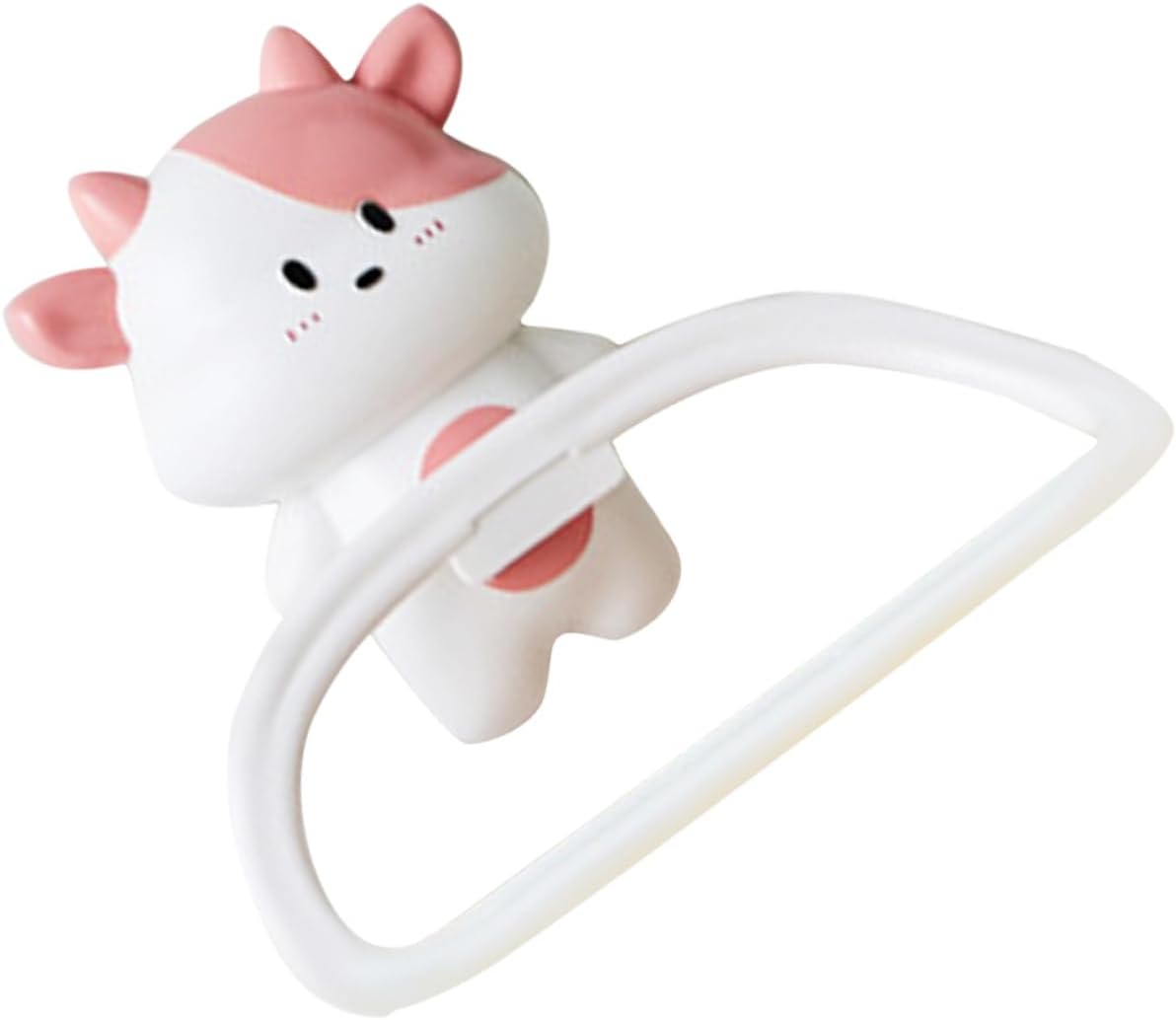 Cartoon Cow Wall Mounted Towel Rack No Drill Suction Cup Holder