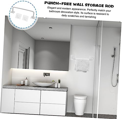 Zerodeko Adhesive Towel Holder - No Drilling Required Space-Saving for Bathroom Kitchen