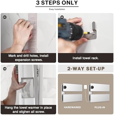 KKALONZO - DRY FAST DURABLE BATH Towel Heater