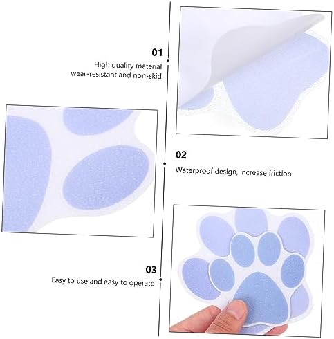 Ciieeo Adorable Cartoon Dog Footprint Bath Sticker Set
