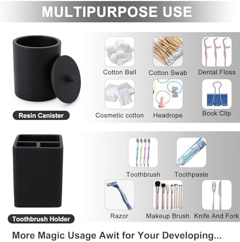 XLHOMO Black bathroom set