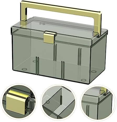 Portable Medicine Cabinet with Handle and Lid Storage Organizer