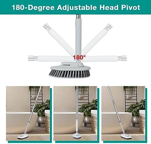 2 in 1 Tub and Tile Scrubber with 50 Long Handle